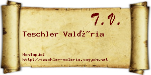 Teschler Valéria névjegykártya